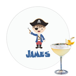 Blue Pirate Printed Drink Topper (Personalized)