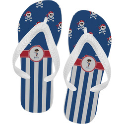 Blue Pirate Flip Flops - Small (Personalized)