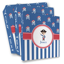Blue Pirate 3 Ring Binder - Full Wrap (Personalized)