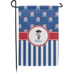 Blue Pirate Small Garden Flag - Double Sided w/ Name or Text