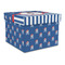 Blue Pirate Gift Boxes with Lid - Canvas Wrapped - Large - Front/Main