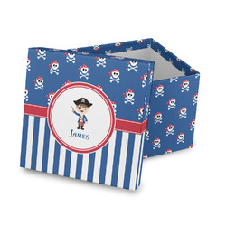 Blue Pirate Gift Box with Lid - Canvas Wrapped (Personalized)