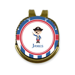 Blue Pirate Golf Ball Marker - Hat Clip - Gold