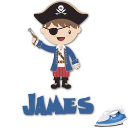 Blue Pirate Graphic Iron On Transfer - Up to 9"x9" (Personalized)