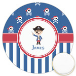 Blue Pirate Printed Cookie Topper - 3.25" (Personalized)