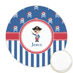 Blue Pirate Printed Cookie Topper - 2.5" (Personalized)