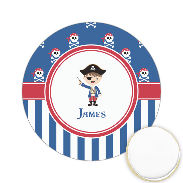 Custom Blue Pirate Printed Cookie Topper - 2.15" (Personalized)