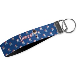 Blue Pirate Webbing Keychain Fob - Large (Personalized)