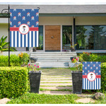 Blue Pirate Large Garden Flag - Double Sided (Personalized)