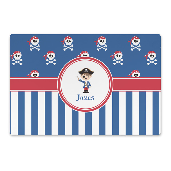 Custom Blue Pirate Large Rectangle Car Magnet (Personalized)