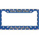 Blue Pirate License Plate Frame - Style B (Personalized)