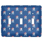 Blue Pirate Light Switch Cover (3 Toggle Plate)