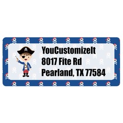 Blue Pirate Return Address Labels (Personalized)