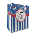 Blue Pirate Medium Gift Bag (Personalized)