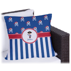 Blue Pirate Outdoor Pillow - 18" (Personalized)