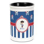 Blue Pirate Ceramic Pencil Holders - Black