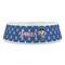 Blue Pirate Plastic Pet Bowls - Large - FRONT