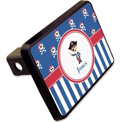 Blue Pirate Rectangular Trailer Hitch Cover - 2" (Personalized)