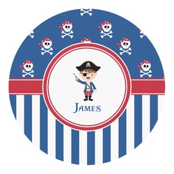 Blue Pirate Round Decal - Medium (Personalized)