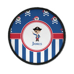 Blue Pirate Iron On Round Patch w/ Name or Text