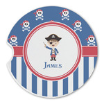 Blue Pirate Sandstone Car Coaster - Single (Personalized)