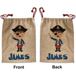 Blue Pirate Santa Sack - Front & Back (Personalized)