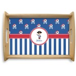 Blue Pirate Natural Wooden Tray - Small (Personalized)