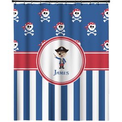 Blue Pirate Extra Long Shower Curtain - 70"x84" (Personalized)