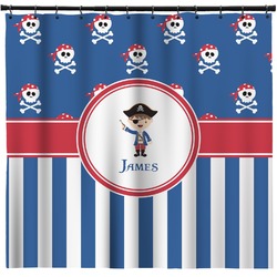 Blue Pirate Shower Curtain - Custom Size (Personalized)