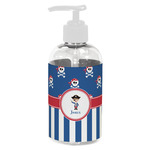 Blue Pirate Plastic Soap / Lotion Dispenser (8 oz - Small - White) (Personalized)