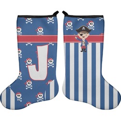 Blue Pirate Holiday Stocking - Double-Sided - Neoprene (Personalized)