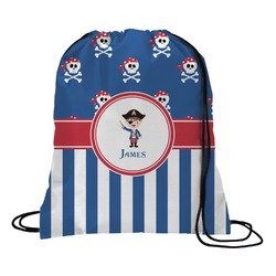 Blue Pirate Drawstring Backpack - Large (Personalized)