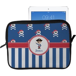 Blue Pirate Tablet Case / Sleeve - Large (Personalized)