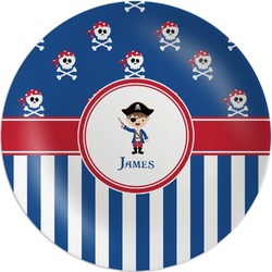Blue Pirate Melamine Plate (Personalized)