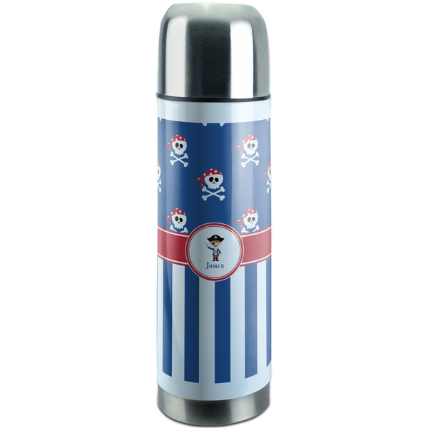 Custom Blue Pirate Stainless Steel Thermos (Personalized)