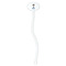 Blue Pirate White Plastic 7" Stir Stick - Oval - Single Stick