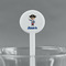 Blue Pirate White Plastic 7" Stir Stick - Round - Main