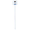 Blue Pirate White Plastic Stir Stick - Double Sided - Square - Single Stick