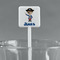 Blue Pirate White Plastic Stir Stick - Square - Main