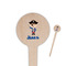 Blue Pirate Wooden 4" Food Pick - Round - Closeup