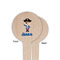 Blue Pirate Wooden 4" Food Pick - Round - Single Sided - Front & Back