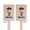 Blue Pirate Wooden 6.25" Stir Stick - Rectangular - Double Sided - Front & Back