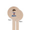 Blue Pirate Wooden 7.5" Stir Stick - Round - Single Sided - Front & Back