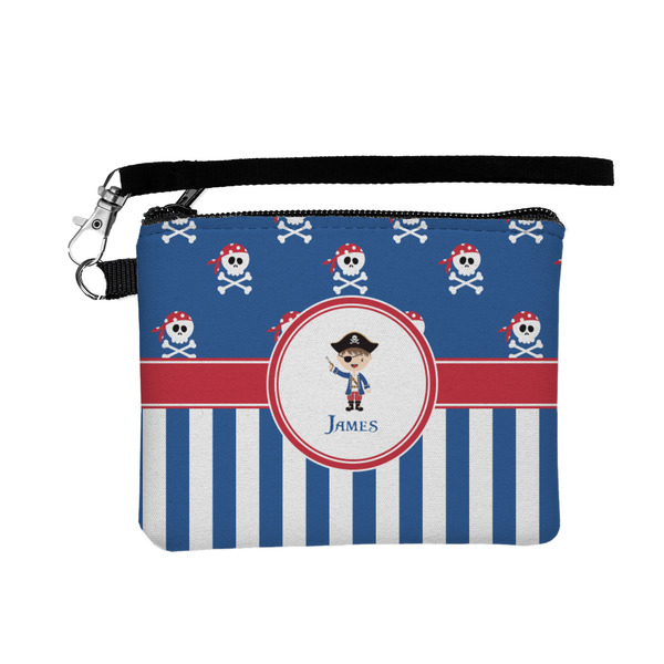 Custom Blue Pirate Wristlet ID Case w/ Name or Text