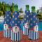 Blue Pirate Zipper Bottle Cooler - Set of 4 - LIFESTYLE