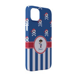 Blue Pirate iPhone Case - Plastic - iPhone 14 (Personalized)