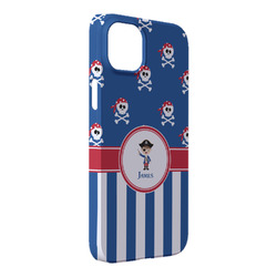 Blue Pirate iPhone Case - Plastic - iPhone 14 Plus (Personalized)