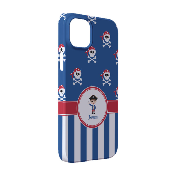 Custom Blue Pirate iPhone Case - Plastic - iPhone 14 Pro (Personalized)