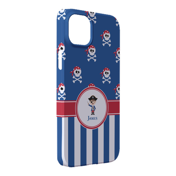 Custom Blue Pirate iPhone Case - Plastic - iPhone 14 Pro Max (Personalized)