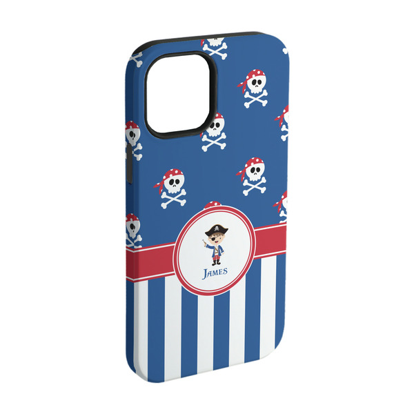 Custom Blue Pirate iPhone Case - Rubber Lined - iPhone 15 Pro (Personalized)